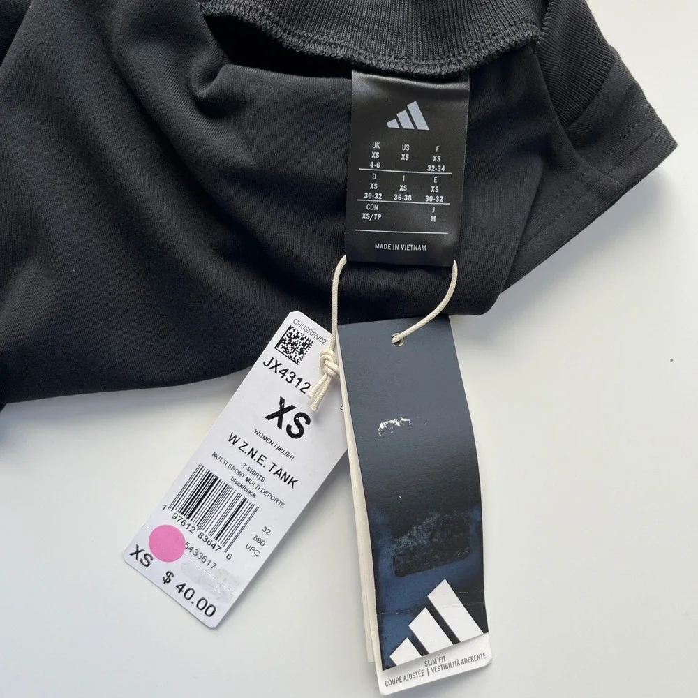 NEW Adidas Z.N.E. Tank Top Black Womens‎ XS